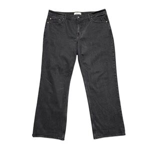Abercrombie & Fitch The Baggy Low Rise Curve Love Jeans Womes 33 Black‎ Wide Leg